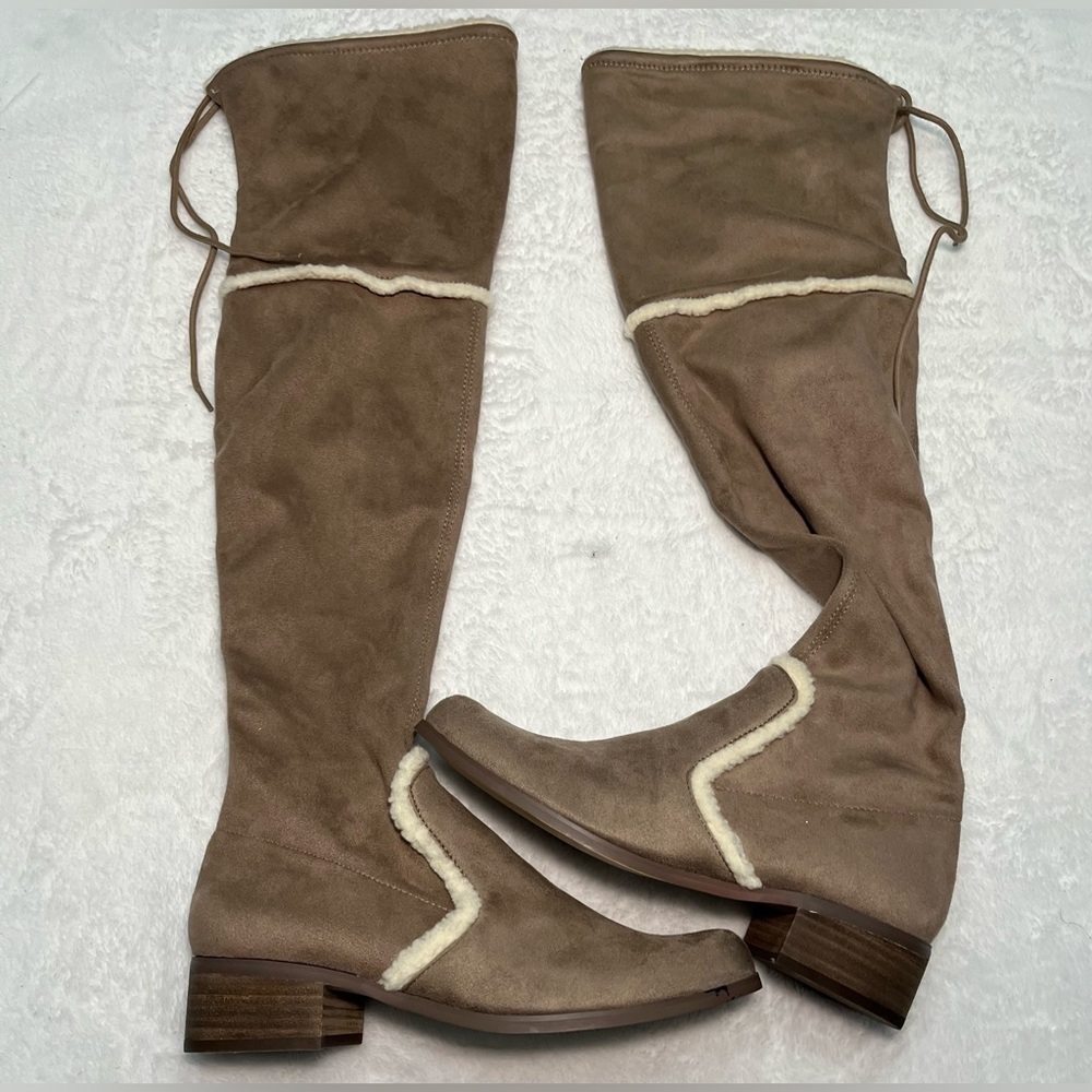 Charles David Women’s 7.5 Mob Wife Suede boots by Anthropologie Phoebe Y2K Ski - Picture 4 of 10